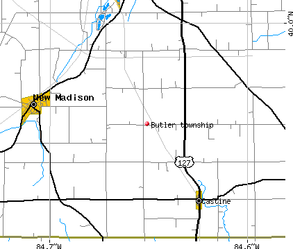 Butler township, OH map