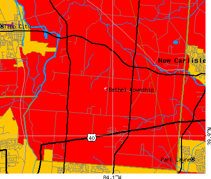 Bethel township, OH map