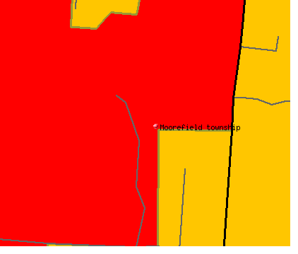 Moorefield township, OH map