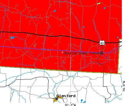 Bowling Green township, OH map
