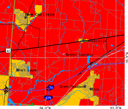 Bethel township, OH map