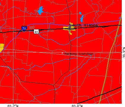 Harmony township, OH map