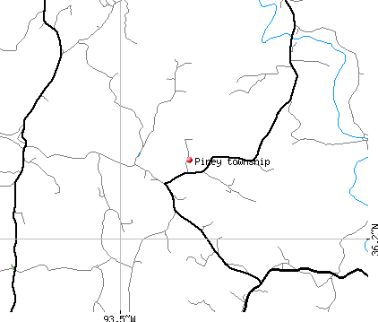 Piney township, AR map