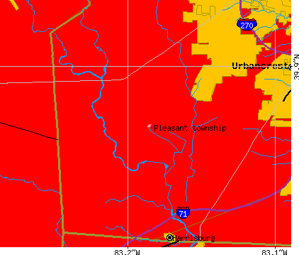 Pleasant township, OH map