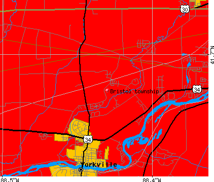 Bristol township, IL map