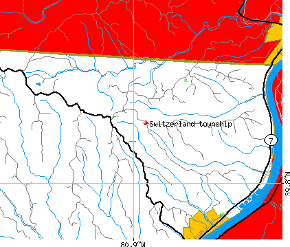 Switzerland township, OH map