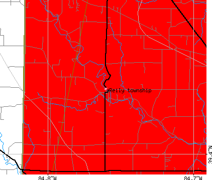 Reily township, OH map