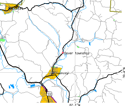 Dover township, OH map