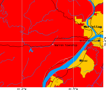Warren township, OH map