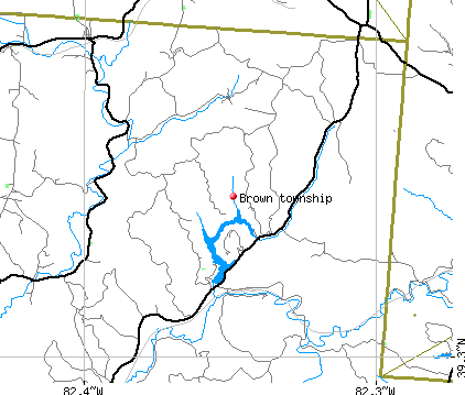 Brown township, OH map