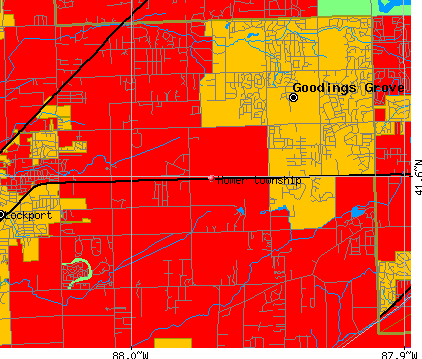 Homer township, IL map