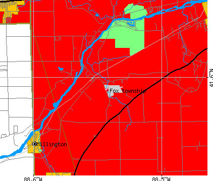 Fox township, IL map