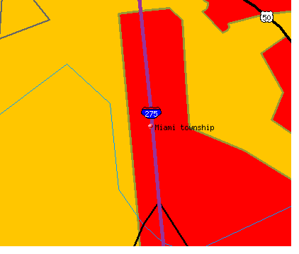 Miami township, OH map