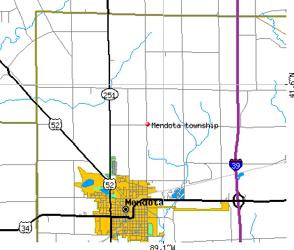 Mendota township, IL map