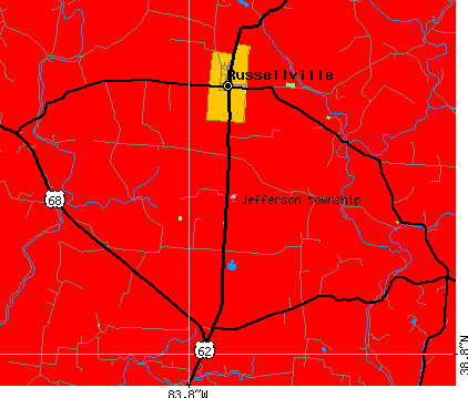 Jefferson township, OH map