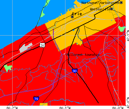 Millcreek township, PA map