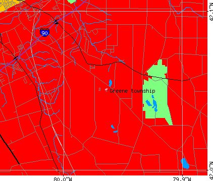 Greene township, PA map