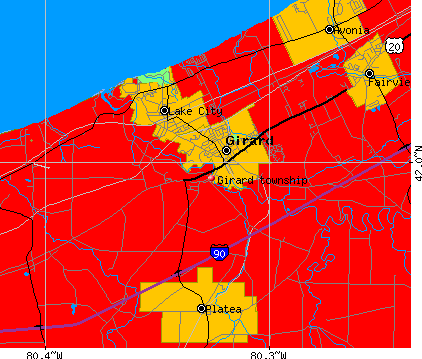 Girard township, PA map