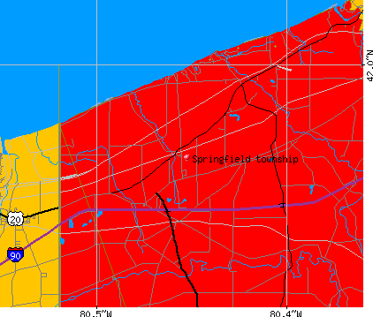 Springfield township, PA map