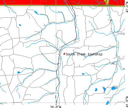 South Creek township, PA map