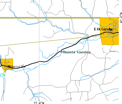 Osceola township, PA map