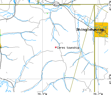 Ceres township, PA map