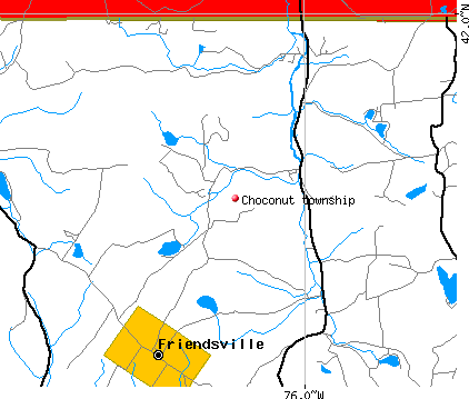 Choconut township, PA map