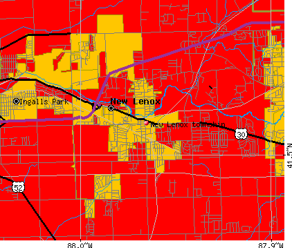 New Lenox township, IL map