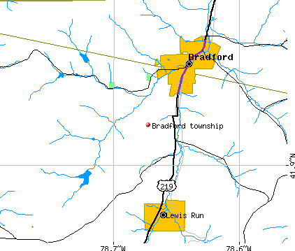 Bradford township, PA map