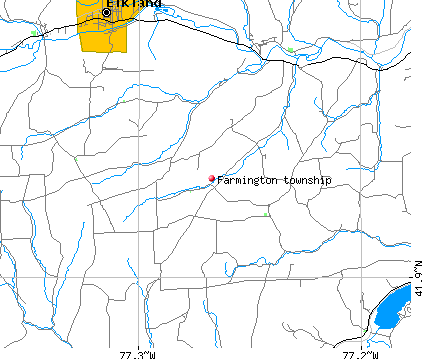 Farmington township, PA map