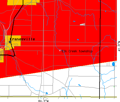 Elk Creek township, PA map