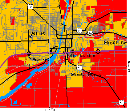 Joliet township, IL map