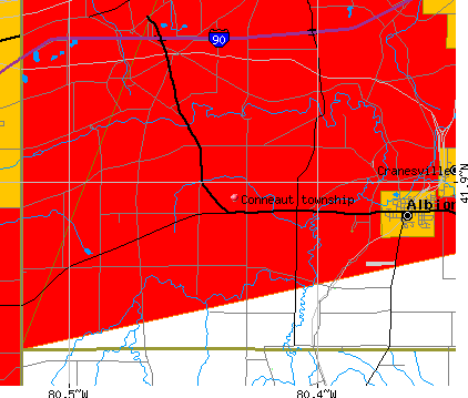 Conneaut township, PA map