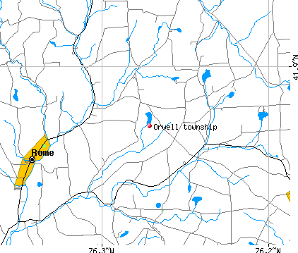 Orwell township, PA map