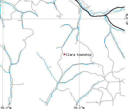 Clara township, PA map