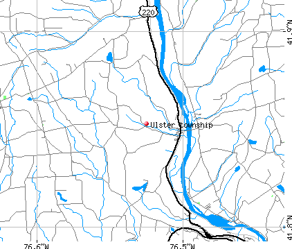 Ulster township, PA map