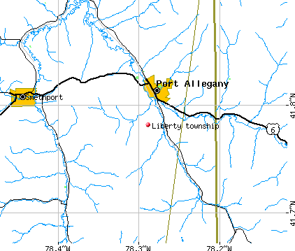 Liberty township, PA map