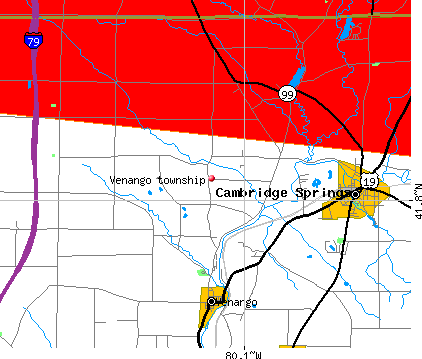 Venango township, PA map