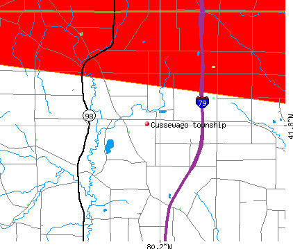 Cussewago township, PA map