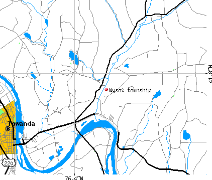 Wysox township, PA map