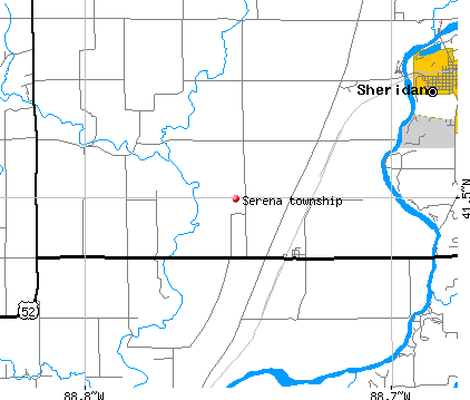 Serena township, IL map