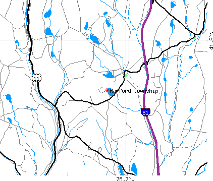 Harford township, PA map