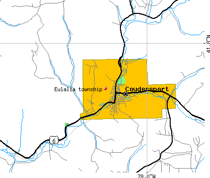 Eulalia township, PA map