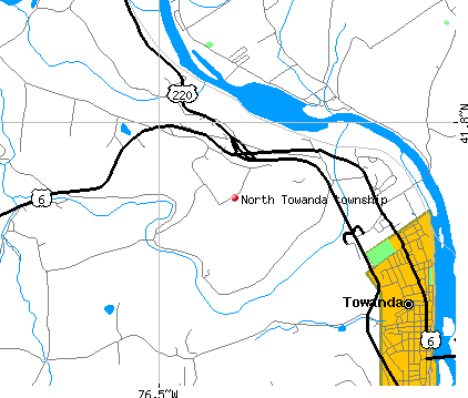 North Towanda township, PA map