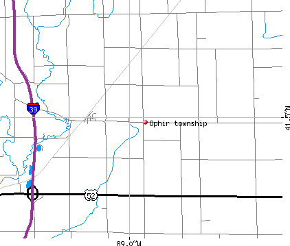 Ophir township, IL map