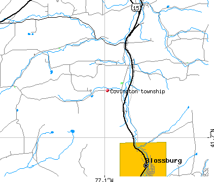 Covington township, PA map