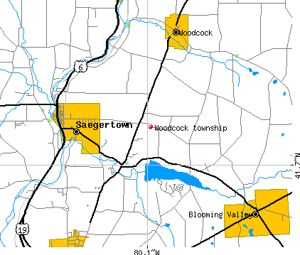 Woodcock township, PA map