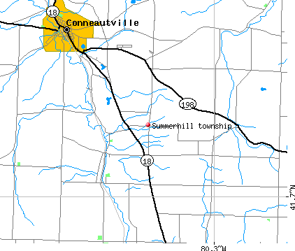 Summerhill township, PA map
