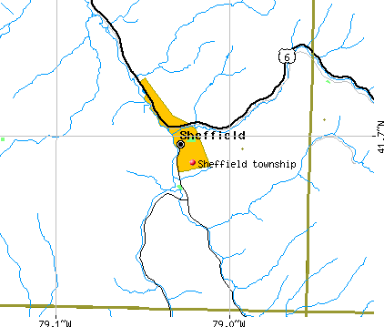 Sheffield township, PA map