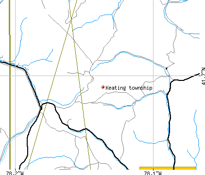 Keating township, PA map
